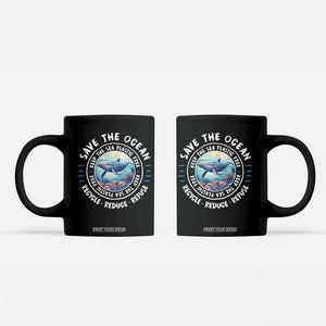 Earth Day Save The Ocean Humpback Whale Coffee Mug TS09 Black Print Your Wear