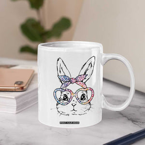 Easter Day Bunny Rabbit Face Tie Dye Glasses Coffee Mug TS11 Print Your Wear