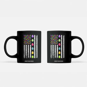 Easter Eggs American Flag Patriotic Coffee Mug Happy Easter Day TS02 Black Print Your Wear