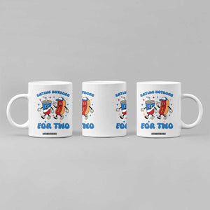Eating Hotdogs for Two Coffee Mug Cute Pregnancy Announcement Patriotic 4th Of July TS02 Print Your Wear