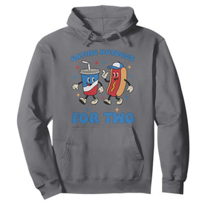 Eating Hotdogs for Two Hoodie Cute Pregnancy Announcement Patriotic 4th Of July TS02 Charcoal Print Your Wear