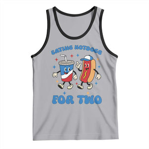 Eating Hotdogs for Two Tank Top Cute Pregnancy Announcement Patriotic 4th Of July TS02 Athletic Heather Black Print Your Wear