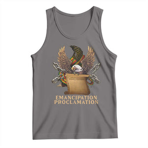 Emancipation Proclamation Tank Top Juneteenth End of Slavery Bald Eagle TS11 Deep Heather Print Your Wear
