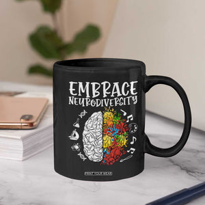 Embrace Neurodiversity Coffee Mug Autism Awareness ASD ADHD Acceptance TS02 Print Your Wear