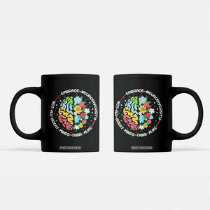 Embrace Neurodiversity Coffee Mug Neurodiverse Brain Autism Awareness ADHD Autistic TS02 Black Print Your Wear