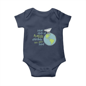 Every Piece Of Plastic Ever Made Still Exists Today Baby Onesie Earth Day TS11 Navy Print Your Wear