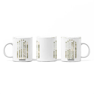 Fathers Day Dad Coffee Mug Best Dad Ever Camo American Flag USA Camouflage TB10 Print Your Wear