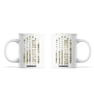Fathers Day Dad Coffee Mug Best Dad Ever Camo American Flag USA Camouflage TB10 Camo Print Your Wear
