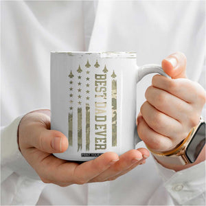 Fathers Day Dad Coffee Mug Best Dad Ever Camo American Flag USA Camouflage TB10 Print Your Wear