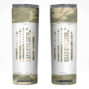 Fathers Day Dad Skinny Tumbler Best Dad Ever Camo American Flag USA Camouflage TB10 Camo Print Your Wear