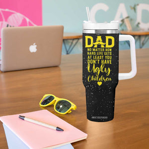 Fathers Day Dad Tumbler With Handle from Daughter Son Wife for Papa Stepdad Galaxy TB10 Print Your Wear