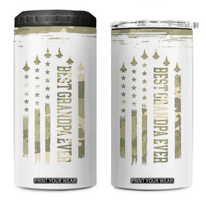 Fathers Day Grandpa 4 in 1 Can Cooler Tumbler Best Grandpa Ever Grandfather Camo American Flag USA TB10 One Size: 16 oz Camo Print Your Wear