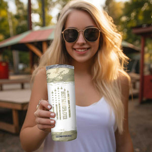 Fathers Day Grandpa Skinny Tumbler Best Grandpa Ever Grandfather Camo American Flag USA TB10 Print Your Wear