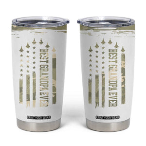 Fathers Day Grandpa Tumbler Cup Best Grandpa Ever Grandfather Camo American Flag USA TB10 Camo Print Your Wear