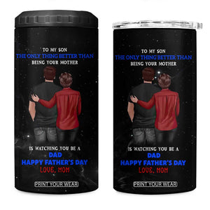 Fathers Day Son Gifts from Mom 4 in 1 Can Cooler Tumbler To My Son Gift TB10 One Size: 16 oz Black Print Your Wear