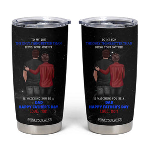 Fathers Day Son Gifts from Mom Tumbler Cup To My Son Gift TB10 Black Print Your Wear
