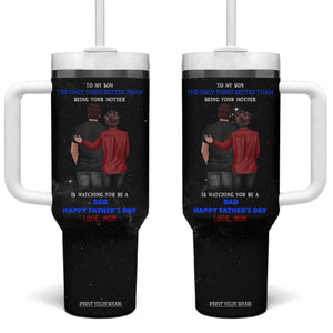 Fathers Day Son Gifts from Mom Tumbler With Handle To My Son Gift TB10 One Size: 40 oz Black Print Your Wear