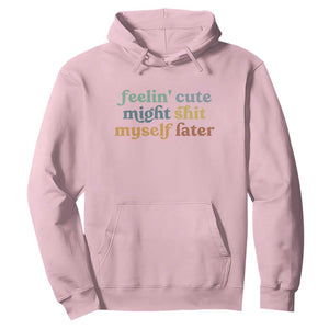 Feeling Cute Might Shit Myself Later Hoodie Funny Newborn Gift TS10 Light Pink Print Your Wear