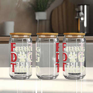 Feeling Dog Tired Glass Can FDT Dogs Paw Sarcasm TS02 Print Your Wear