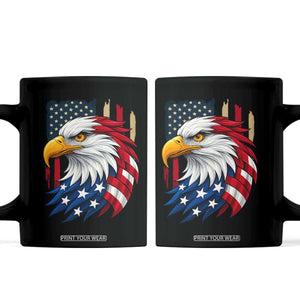 Fierce American Eagle Coffee Mug Bold Patriotic 4th of July USA Freedom TS02 Black Print Your Wear