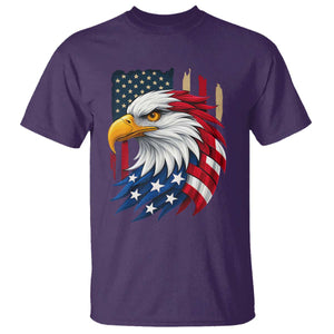 Fierce American Eagle T Shirt Bold Patriotic 4th of July USA Freedom TS02 Purple Print Your Wear