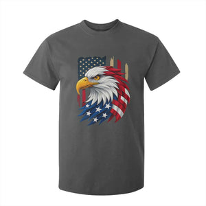Fierce American Eagle T Shirt For Kid Bold Patriotic 4th of July USA Freedom TS02 Dark Heather Print Your Wear