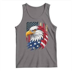 Fierce American Eagle Tank Top Bold Patriotic 4th of July USA Freedom TS02 Deep Heather Print Your Wear