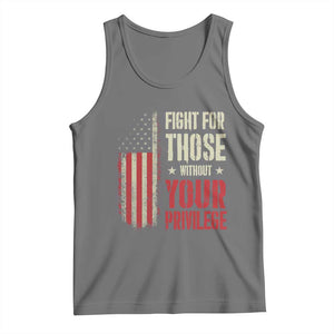 Fight For Those Without Your Privilege Tank Top TS11 Black Heather Print Your Wear