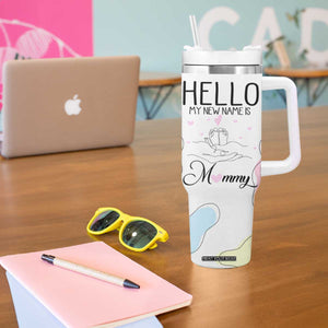 First Time Mom Gift Tumbler With Handle New Mommy Pregnancy Gifts For First Mother's day TB10 Print Your Wear