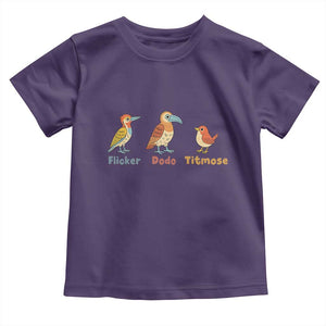 Flicker Dodo Titmouse Subtle FDT Toddler T Shirt Funny Bird Lover Nature TS02 Purple Print Your Wear