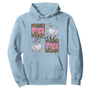 Floral Mama Goose Hoodie Coquette Vintage Aesthetic Geese Mom Mothers Day TS02 Light Blue Print Your Wear