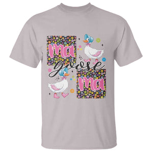 Floral Mama Goose T Shirt Coquette Vintage Aesthetic Geese Mom Mothers Day TS02 Ice Gray Print Your Wear