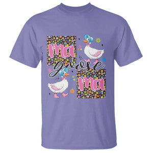 Floral Mama Goose T Shirt Coquette Vintage Aesthetic Geese Mom Mothers Day TS02 Violet Print Your Wear
