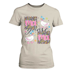 Floral Mama Goose T Shirt For Women Coquette Vintage Aesthetic Geese Mom Mothers Day TS02 Sand Print Your Wear