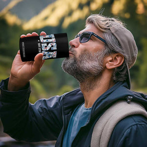 Floral USA 4 in 1 Can Cooler Tumbler Est 1776 Patriotic American Girl 4th of July TS10 Print Your Wear