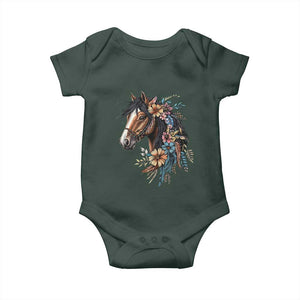 Floral Wild Horse Country Horse Riding Baby Onesie TS11 Print Your Wear