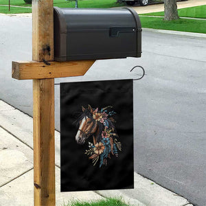 Floral Wild Horse Country Horse Riding Garden Flag TS11 Print Your Wear