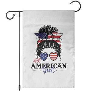 Fourth Of July Garden Flag All American Girl USA Flag Independence Day TS11 White Print Your Wear