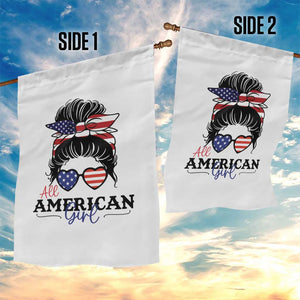 Fourth Of July Garden Flag All American Girl USA Flag Independence Day TS11 Print Your Wear