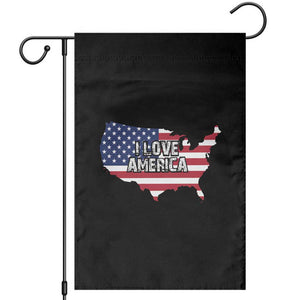Fourth Of July Garden Flag I Love America USA Flag Map TS11 Black Print Your Wear