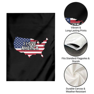 Fourth Of July Garden Flag I Love America USA Flag Map TS11 Print Your Wear