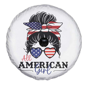 Fourth Of July Spare Tire Cover All American Girl USA Flag Independence Day TS11 Print Your Wear