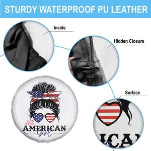 Fourth Of July Spare Tire Cover All American Girl USA Flag Independence Day TS11 Print Your Wear