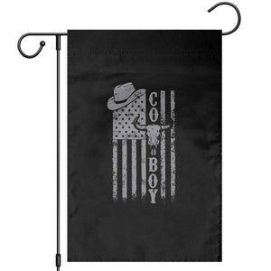 Fourth Of July Western Country Garden Flag Howdy American Flag Cowboy Texas Rodeo Cow Skull TS11 Black Print Your Wear