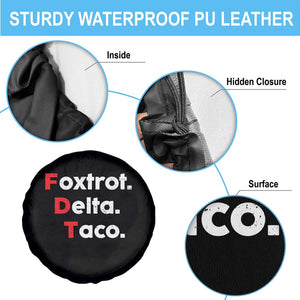 Foxtrot Delta Taco Spare Tire Cover Subtle FDT Resist TS10 Print Your Wear