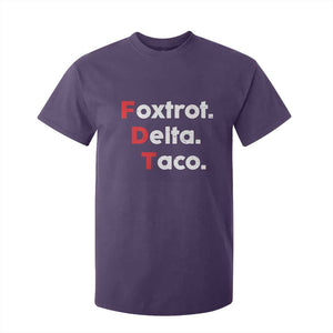 Foxtrot Delta Taco T Shirt For Kid Subtle FDT Resist TS10 Purple Print Your Wear