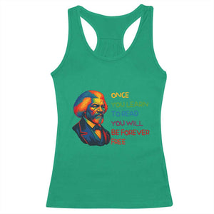 Frederick Douglass Inspirational Racerback Tank Top Learn to Read Be Forever Free Black Leader TS02 Irish Green Print Your Wear