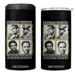 Freedom Fighters Heritage 4 in 1 Can Cooler Tumbler Malcolm X Marcus Garvey Huey P Newton Steve Biko Revolution TS02 One Size: 16 oz Black Print Your Wear