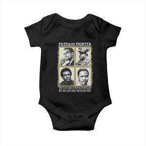 Freedom Fighters Heritage Baby Onesie Malcolm X Marcus Garvey Huey P Newton Steve Biko Revolution TS02 Black Print Your Wear