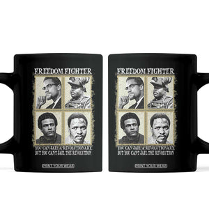 Freedom Fighters Heritage Coffee Mug Malcolm X Marcus Garvey Huey P Newton Steve Biko Revolution TS02 Black Print Your Wear